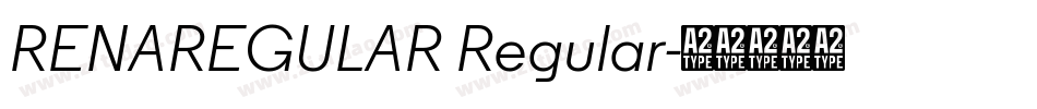 RENAREGULAR Regular字体转换